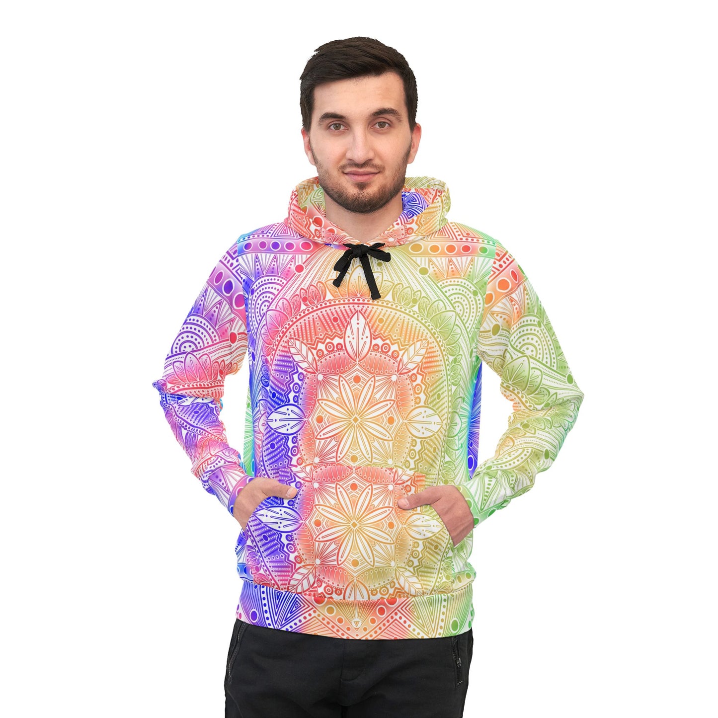 Celestial Hoodie - Rainbow Mandala by Anndria