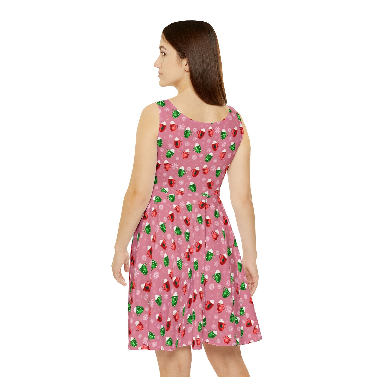 Holiday Hot Chocolate Women's Skater Dress - Pink