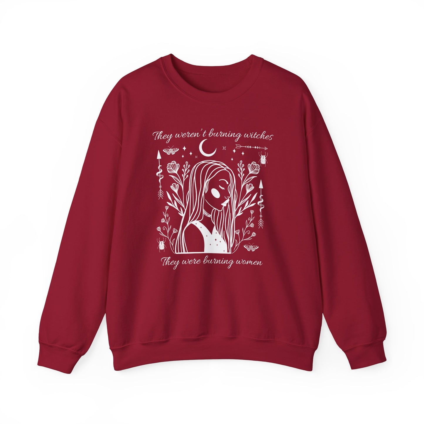 Feminine Rage Sweatshirt, Women's Empowerment Jumper, Witch Burning Feminist Top, Gender Equality Pullover, Unisex Crewneck Sweater
