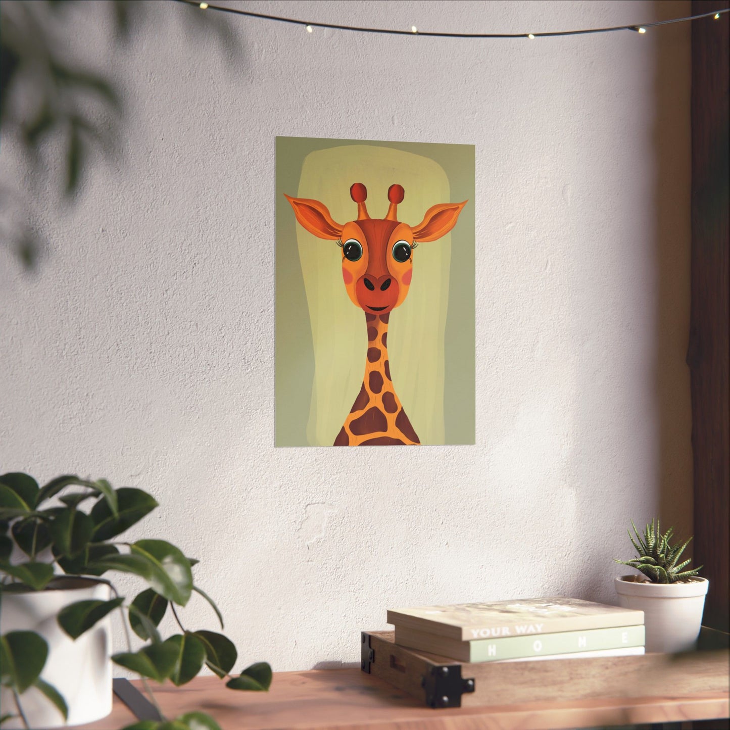 Vertical Poster, Giraffe Art Print, Matte Finish Wall Decor, Anndria Design, Giraffe Lover Gift, Nature Theme Decoration