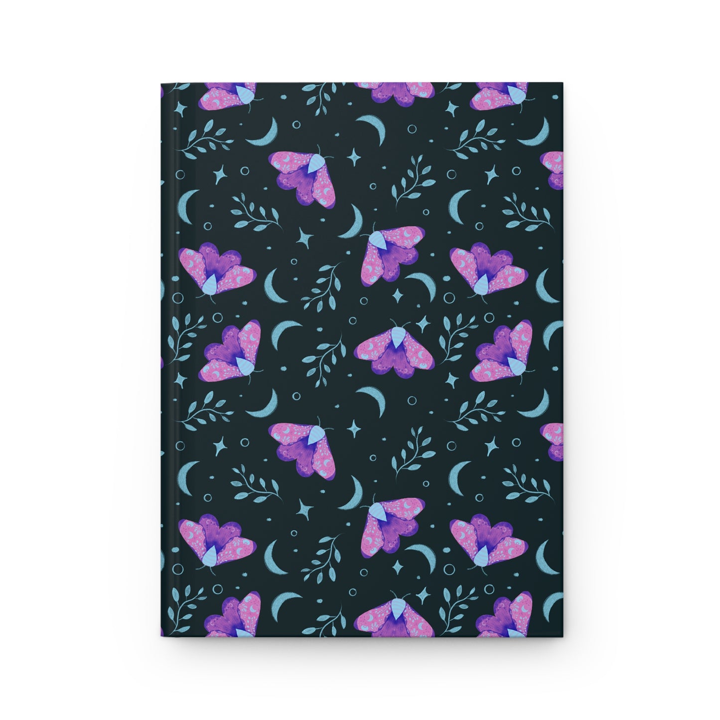Hardcover Journal Witchy Moth Vibrant Design by Anndria