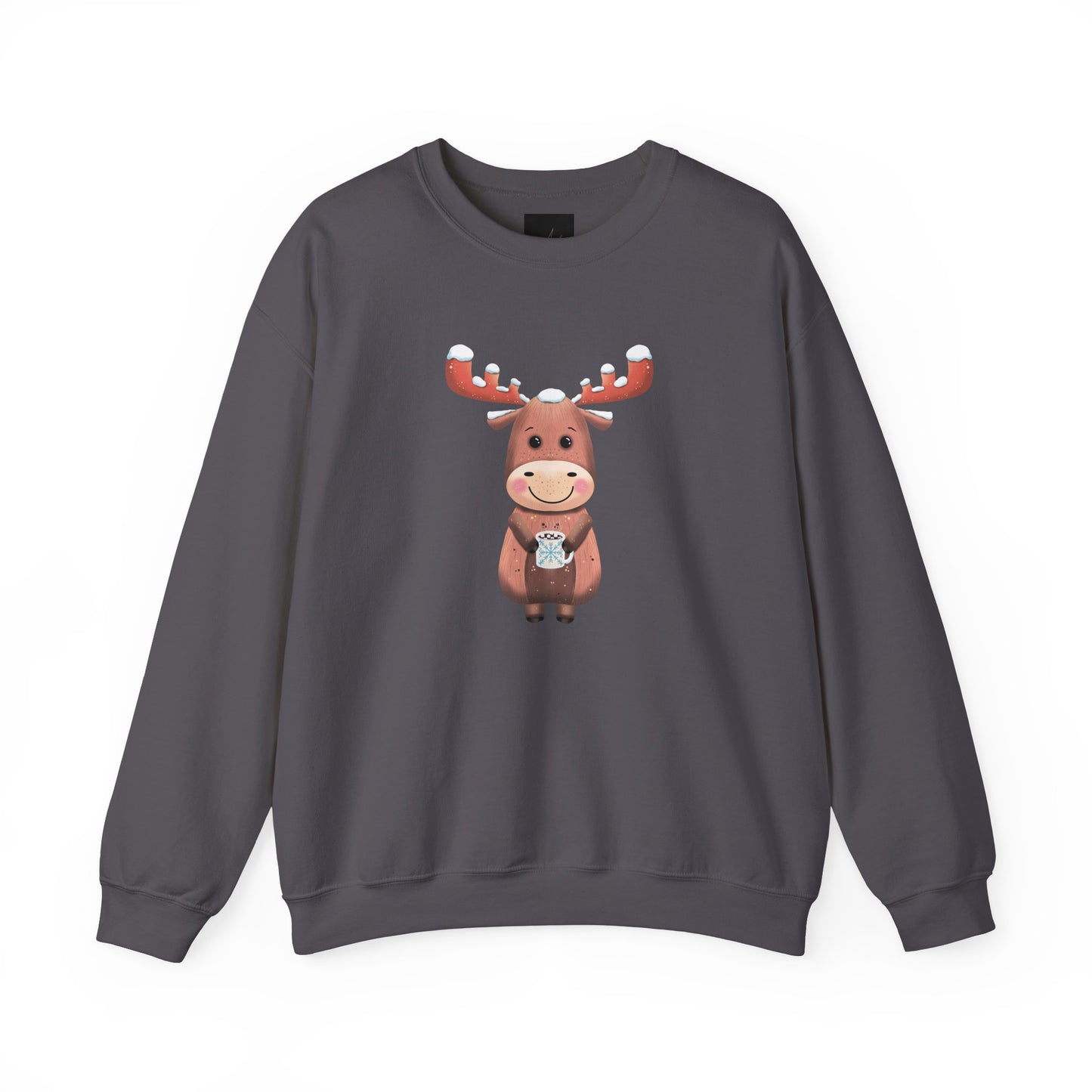 Moose Hot Chocolate Crewneck Sweatshirt by Anndria
