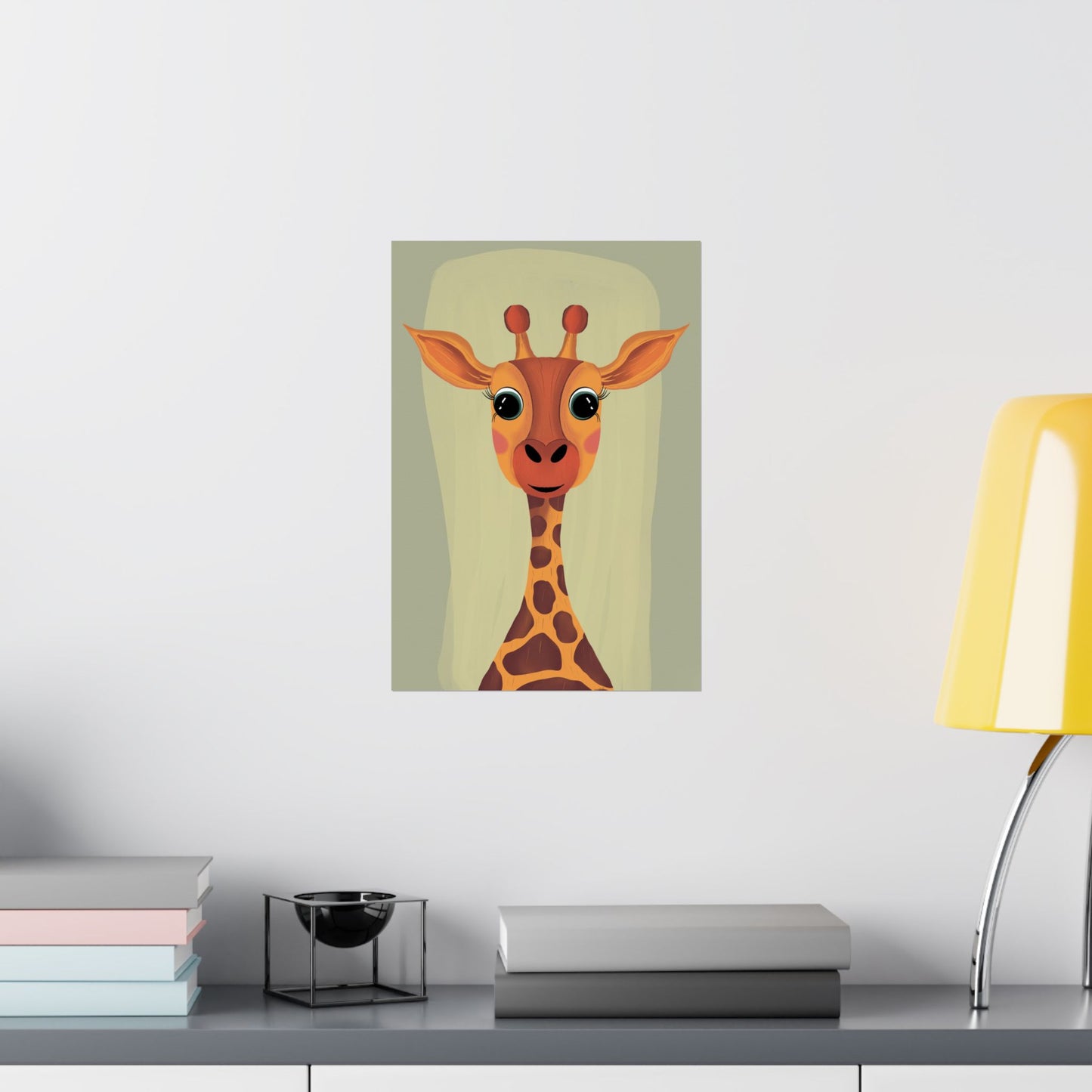 Vertical Poster, Giraffe Art Print, Matte Finish Wall Decor, Anndria Design, Giraffe Lover Gift, Nature Theme Decoration
