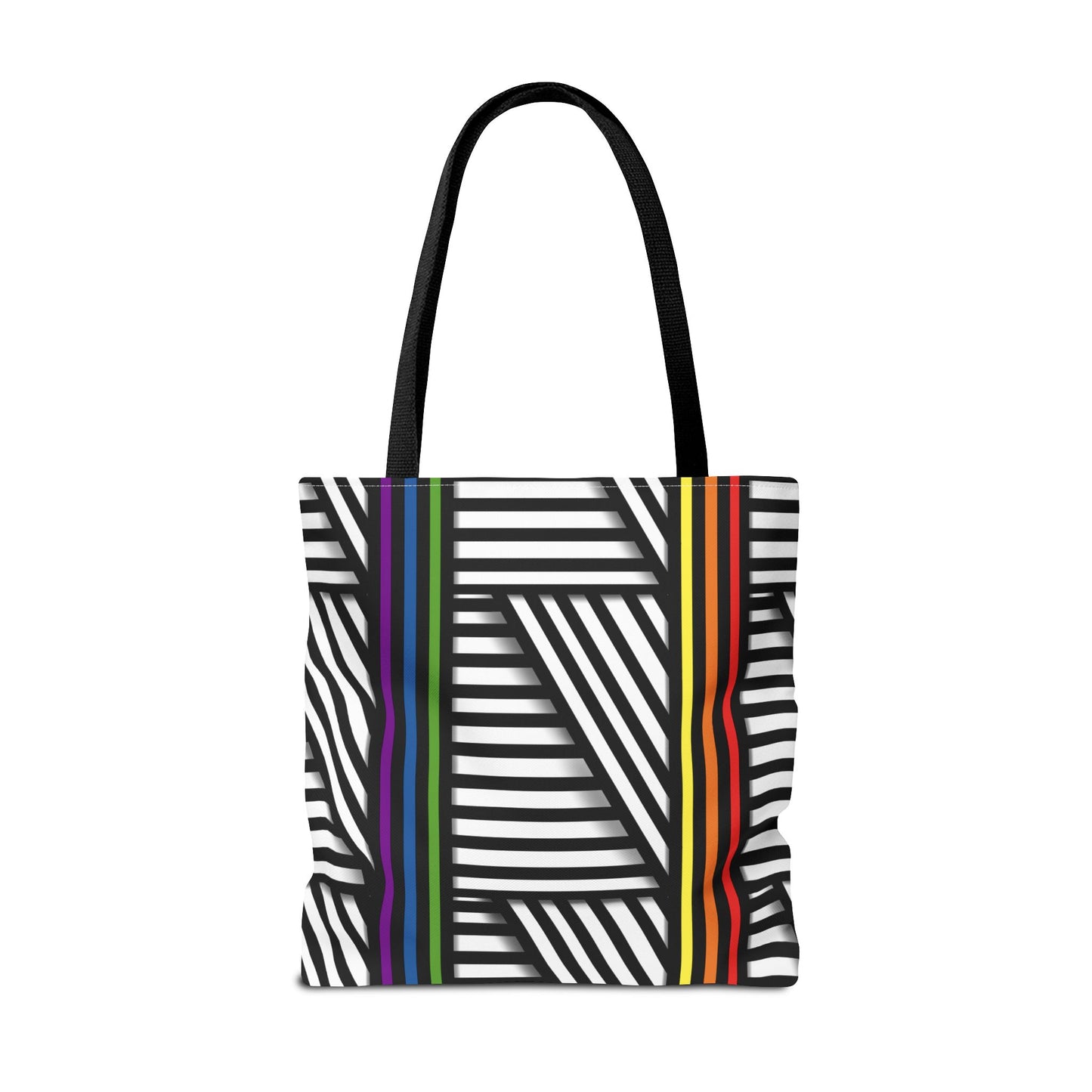 Colorful Striped Pride Tote Bag - Stylish & Versatile for Everyday Use
