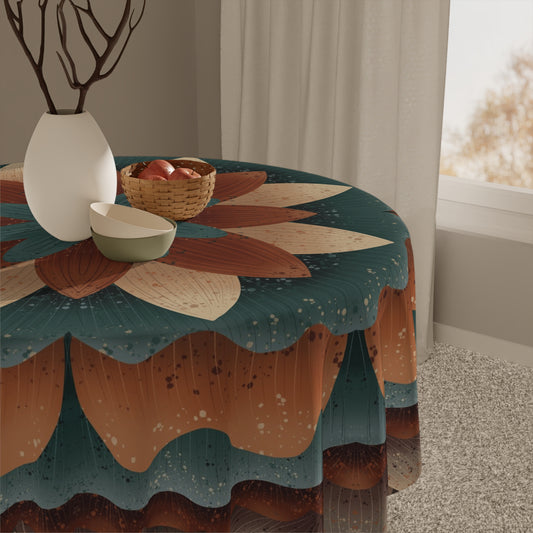 Harvest Harmony Tablecloth | Artistic 55.1" x 55.1" Tablecloth by Anndria | Full-Print, Soft & Lightweight