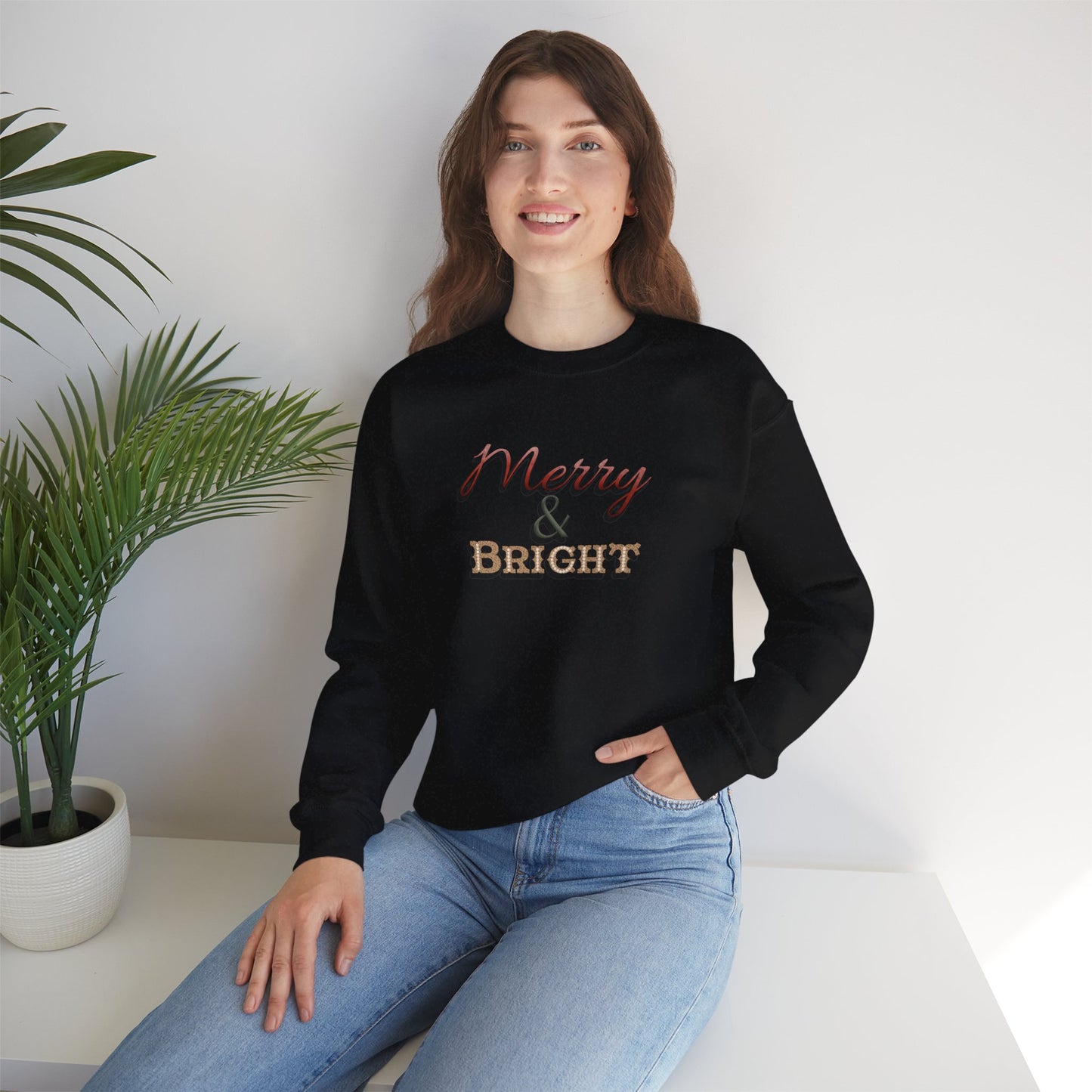 Merry & Bright Sweatshirt - Christmas Holiday