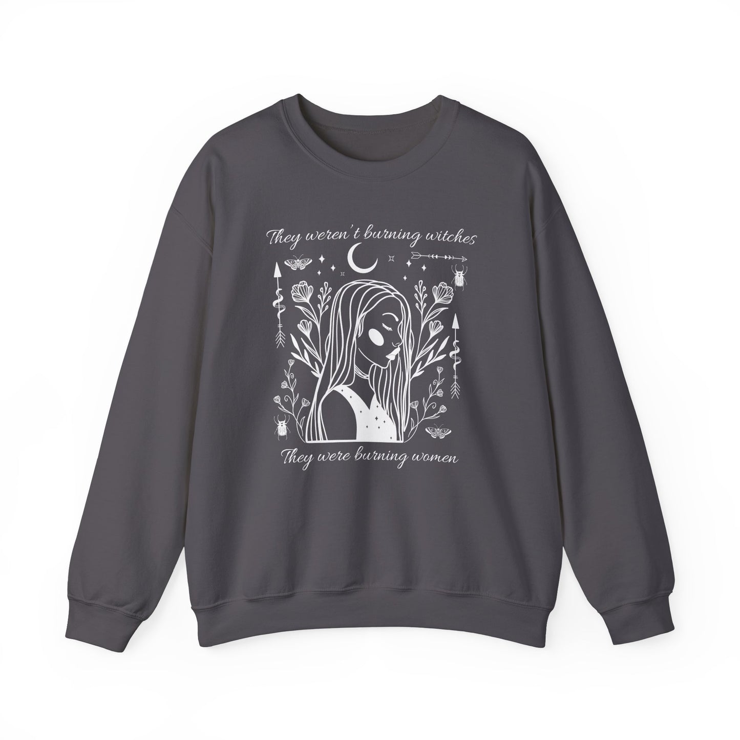 Feminine Rage Sweatshirt, Women's Empowerment Jumper, Witch Burning Feminist Top, Gender Equality Pullover, Unisex Crewneck Sweater