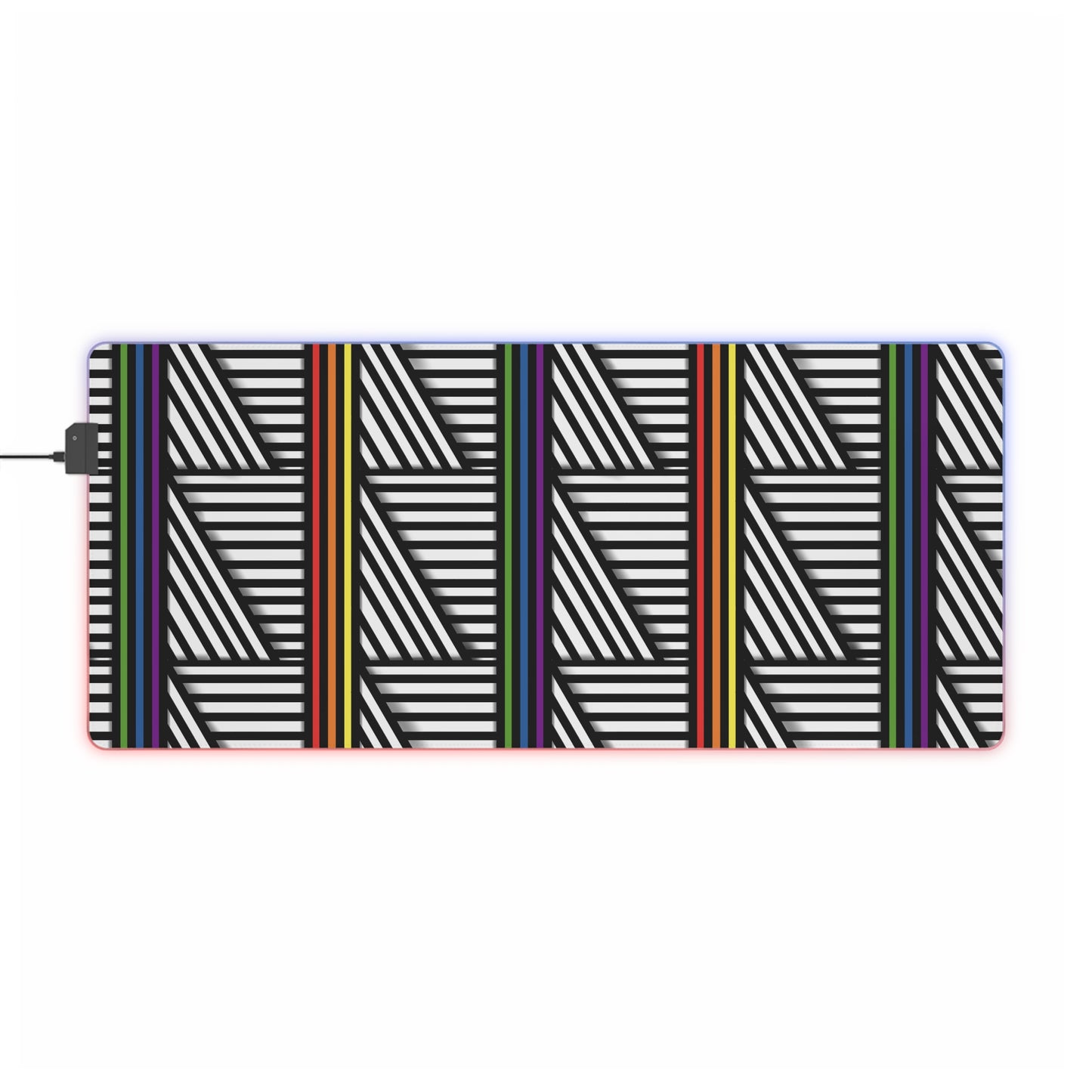 LED Gaming Mouse Pad - Colorful Geometric Design for Gamers