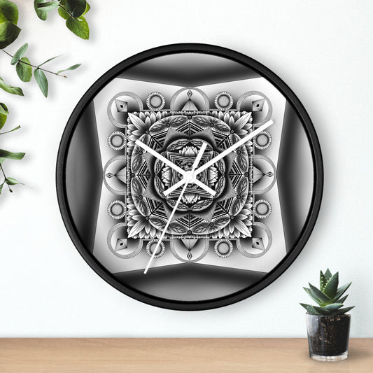 Mandala Wall Clock, Black and White Boho Home Decor, Unique Mandala Artwork, Modern Wall Clock, Mandala Design Decor, Mandala Clock