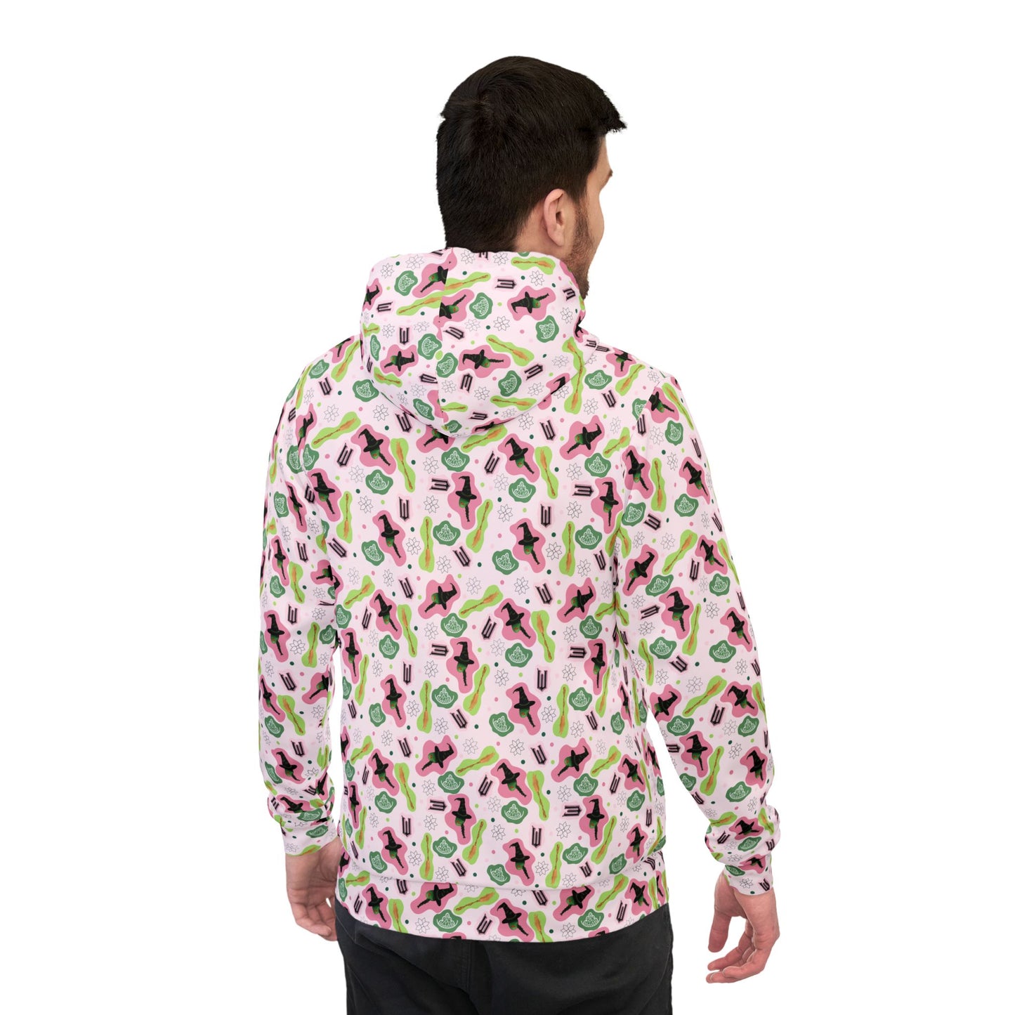 Wicked Athletic Hoodie with Anndria's Themed Pattern - Pink