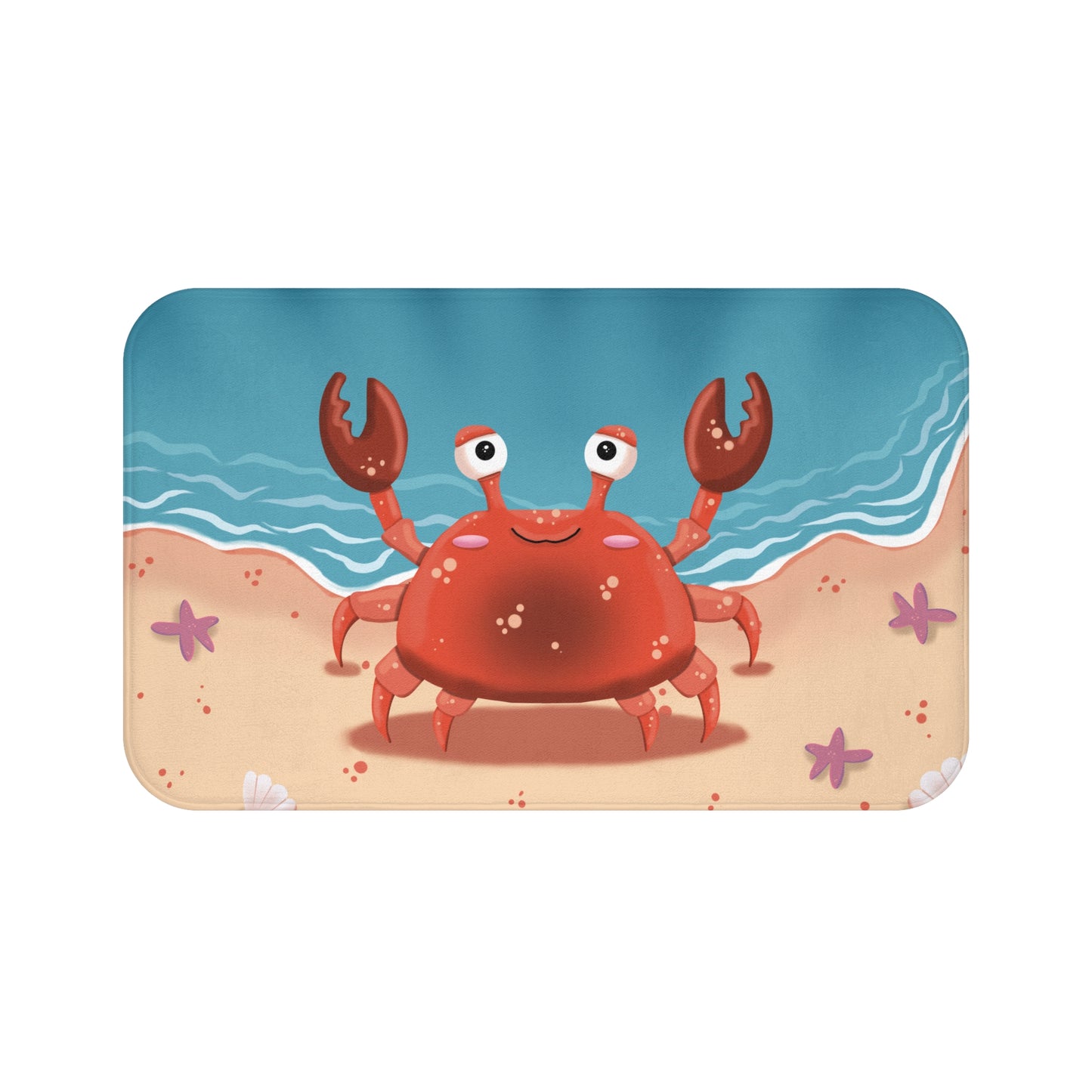 Bath Mat - Beachside Pincher Crab by Anndria