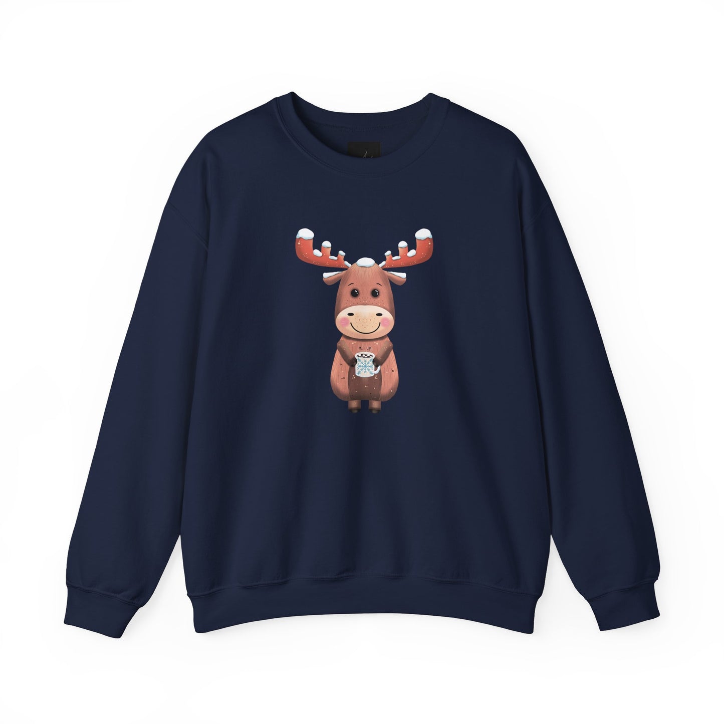 Moose Hot Chocolate Crewneck Sweatshirt by Anndria