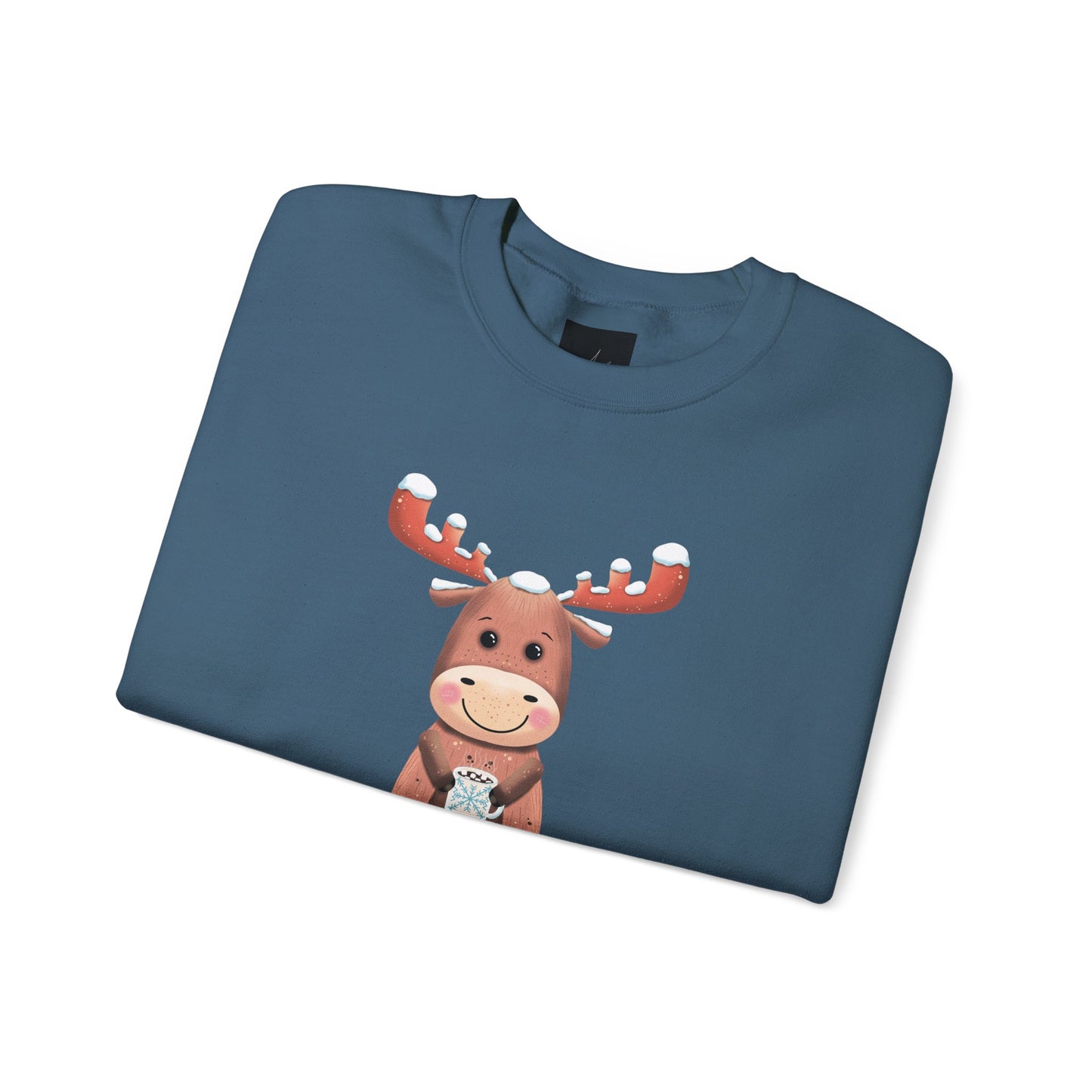 Moose Hot Chocolate Crewneck Sweatshirt by Anndria