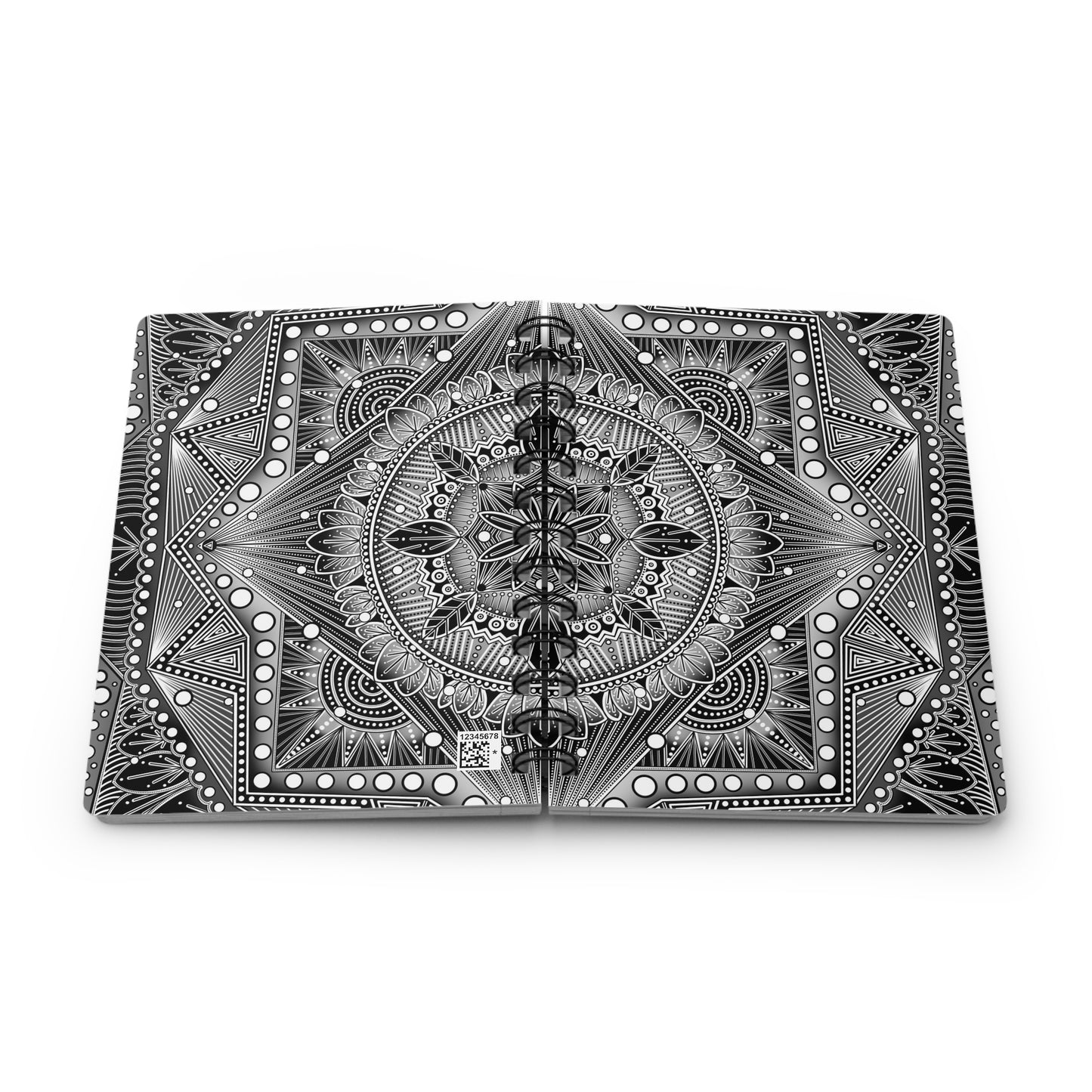 Mandala Art Journal, Meditation Notebook, Sketchbook, Coloring Diary, Black and White Design by Anndria