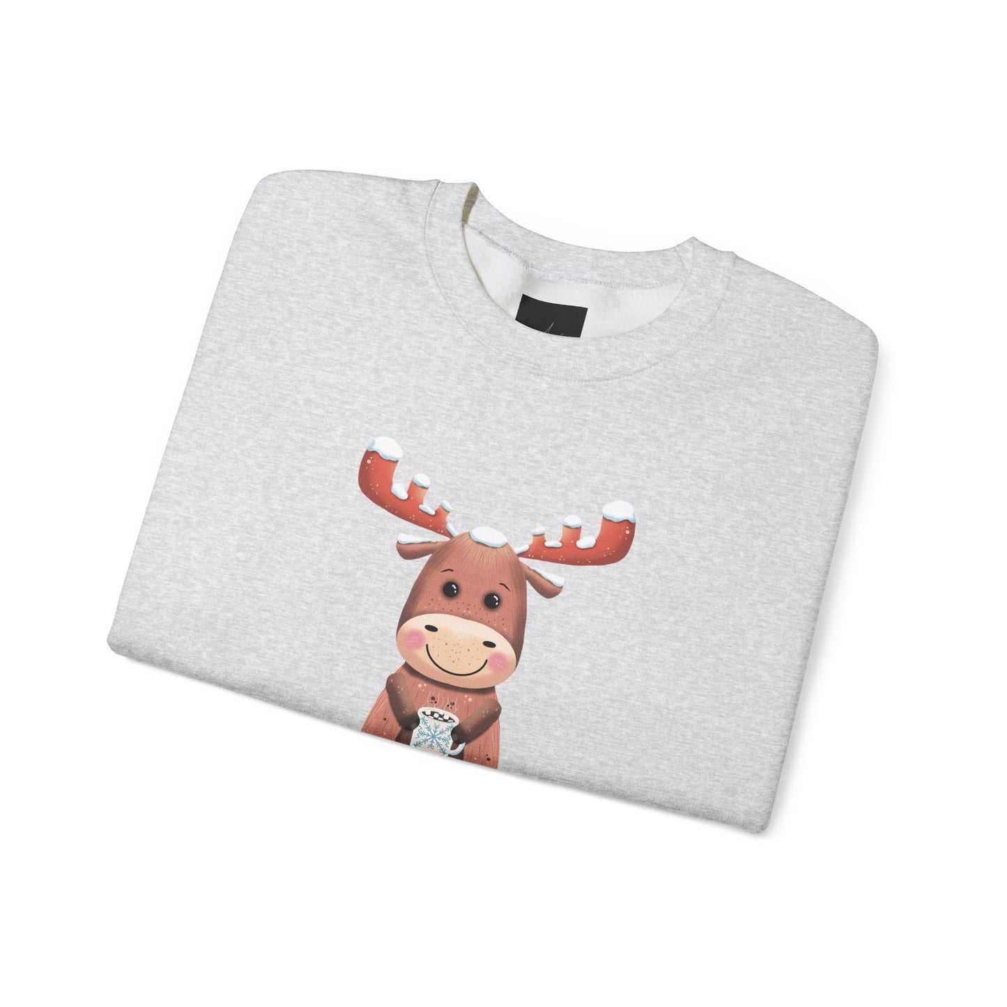 Moose Hot Chocolate Crewneck Sweatshirt by Anndria