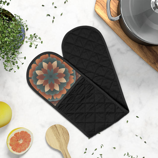 Harvest Harmony Oven Mitts | Heat-Resistant, Slip-Resistant Oven Mitts by Anndria | Custom Kitchen Accessory