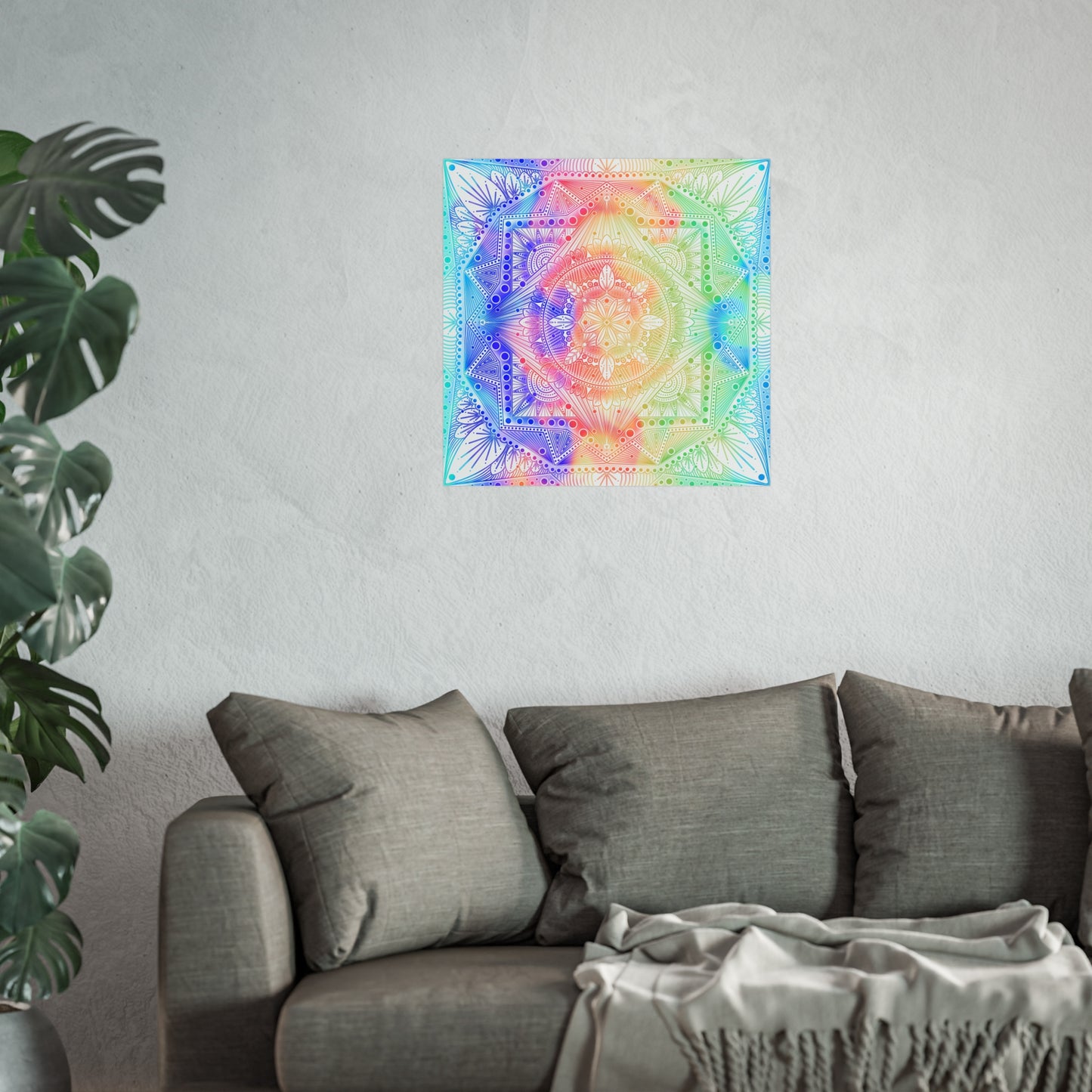 Poster Print, Celestial Kaleidoscope Mandala Artwork by Anndria, Wall Art Decor, Boho Home Decor, Spiritual Poster, Meditation Room Decor,