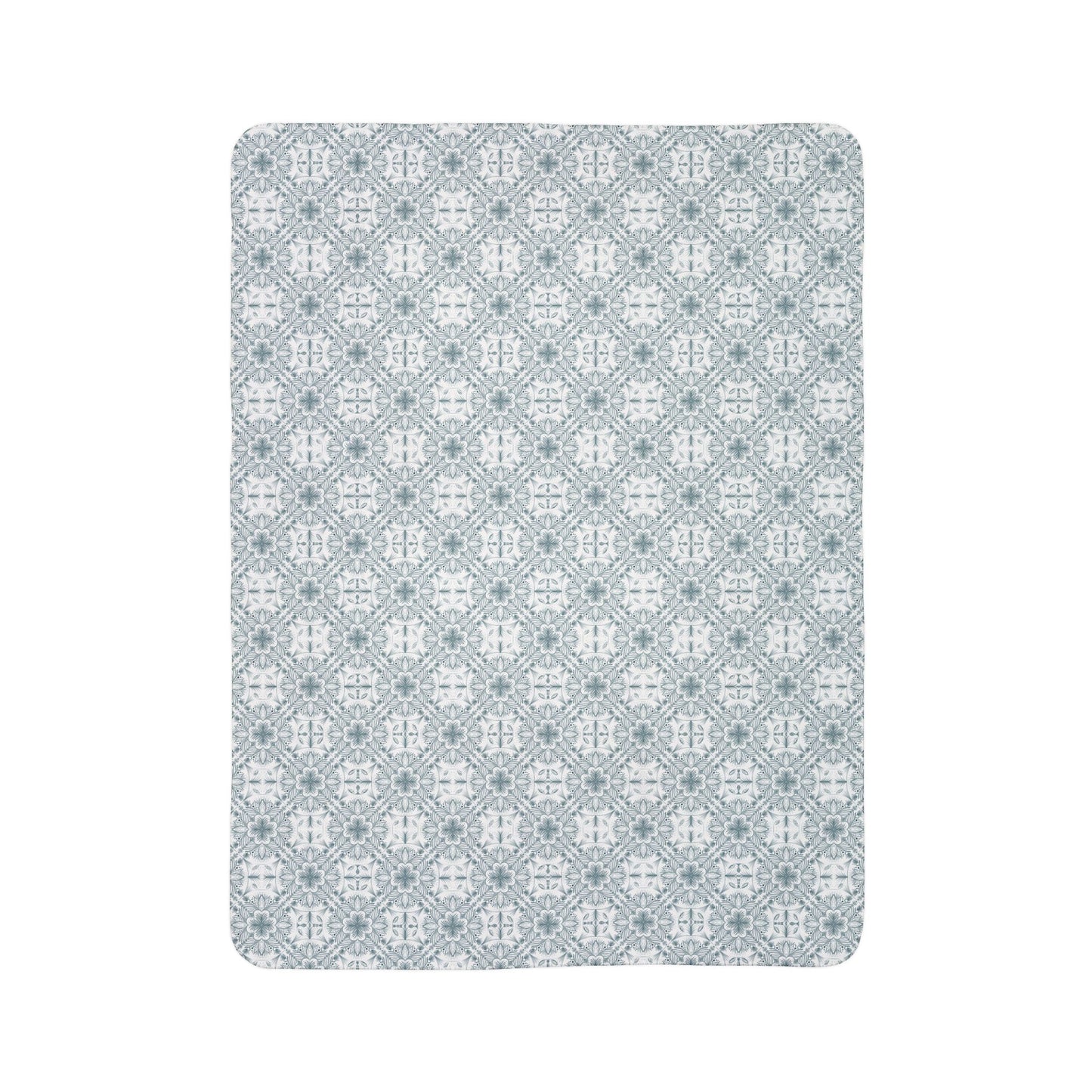 Cozy Fleece Sherpa Blanket - Botanical Design for Warmth and Comfort