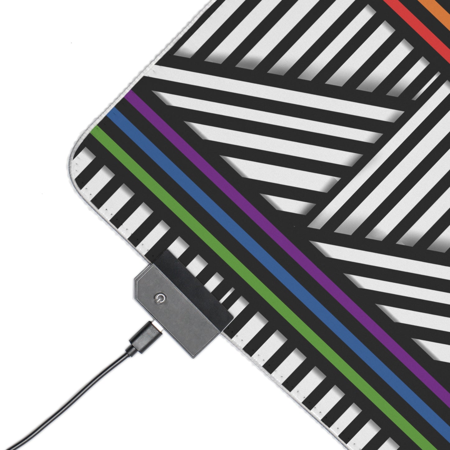 LED Gaming Mouse Pad - Colorful Geometric Design for Gamers
