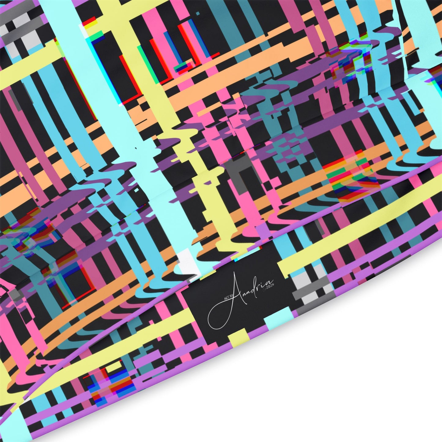Colorful Glitch Plaid Athletic Hoodie - Vibrant and Stylish Activewear