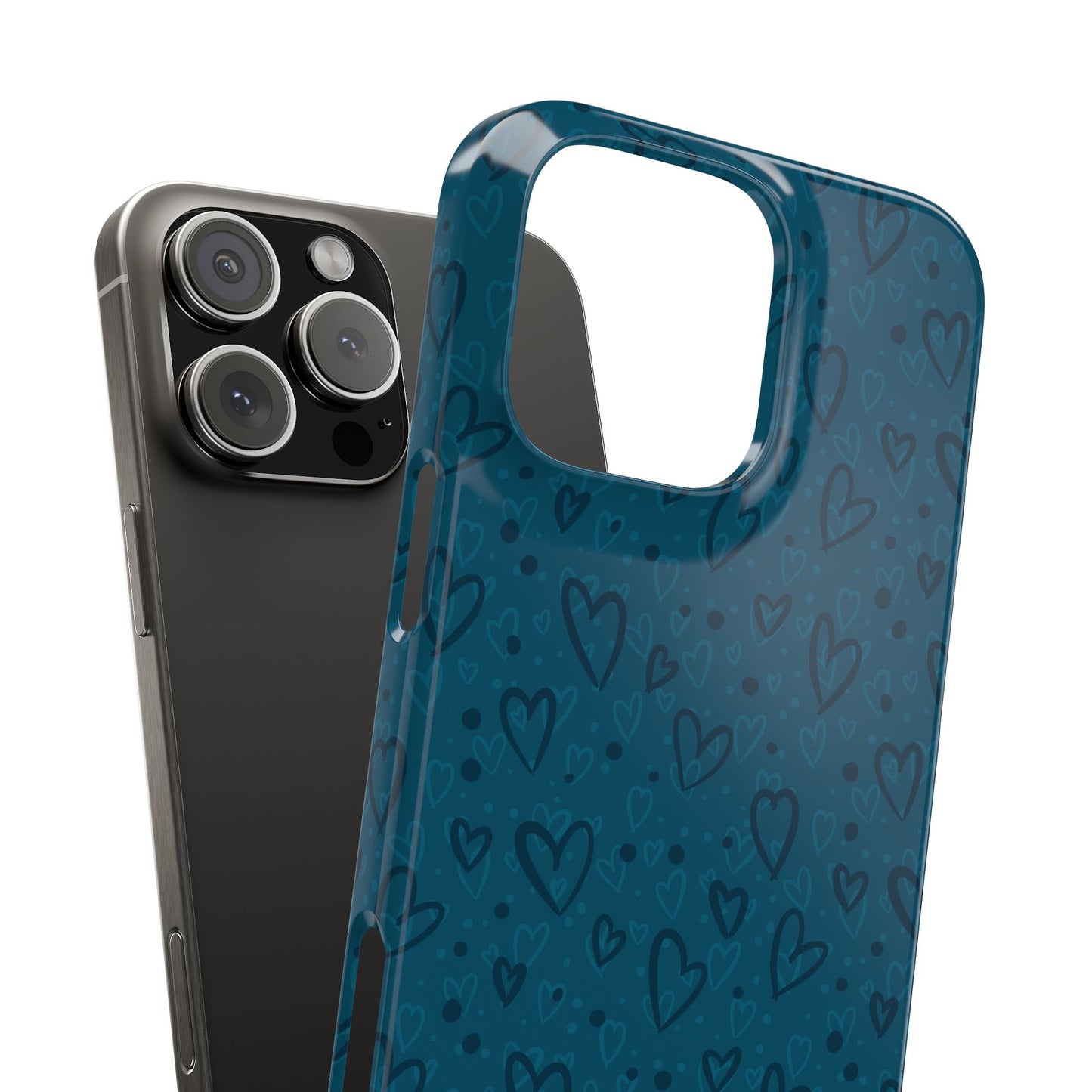 Heart Patterns Slim Phone Case - Stylish and Protective Mobile Cover