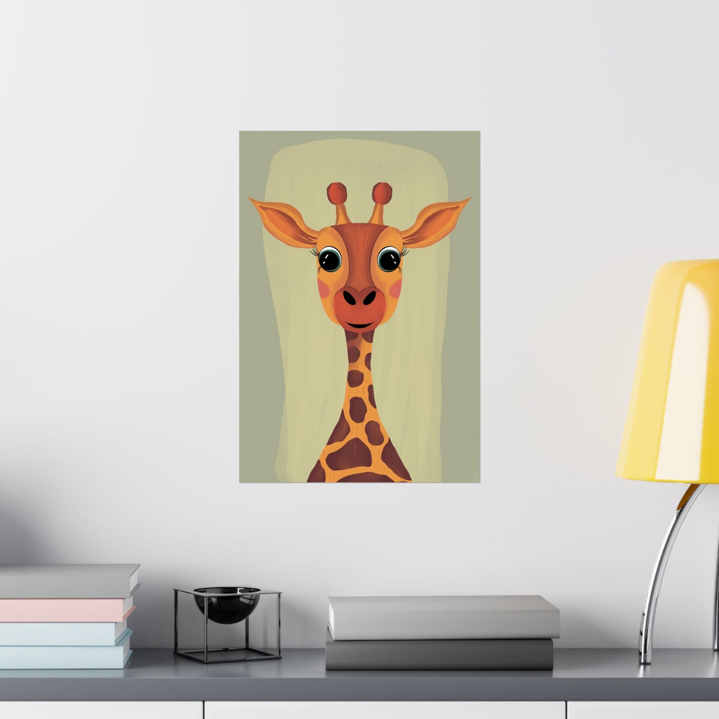 Vertical Poster, Giraffe Art Print, Matte Finish Wall Decor, Anndria Design, Giraffe Lover Gift, Nature Theme Decoration