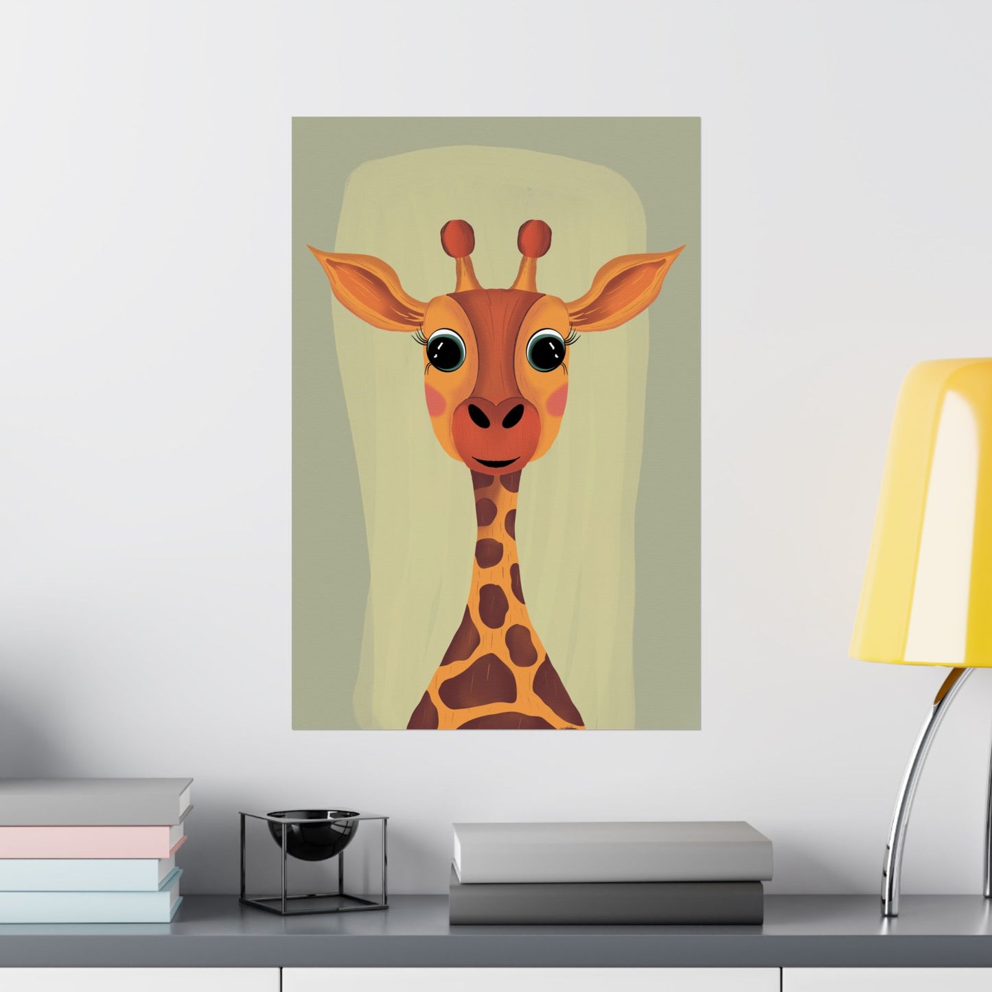 Vertical Poster, Giraffe Art Print, Matte Finish Wall Decor, Anndria Design, Giraffe Lover Gift, Nature Theme Decoration