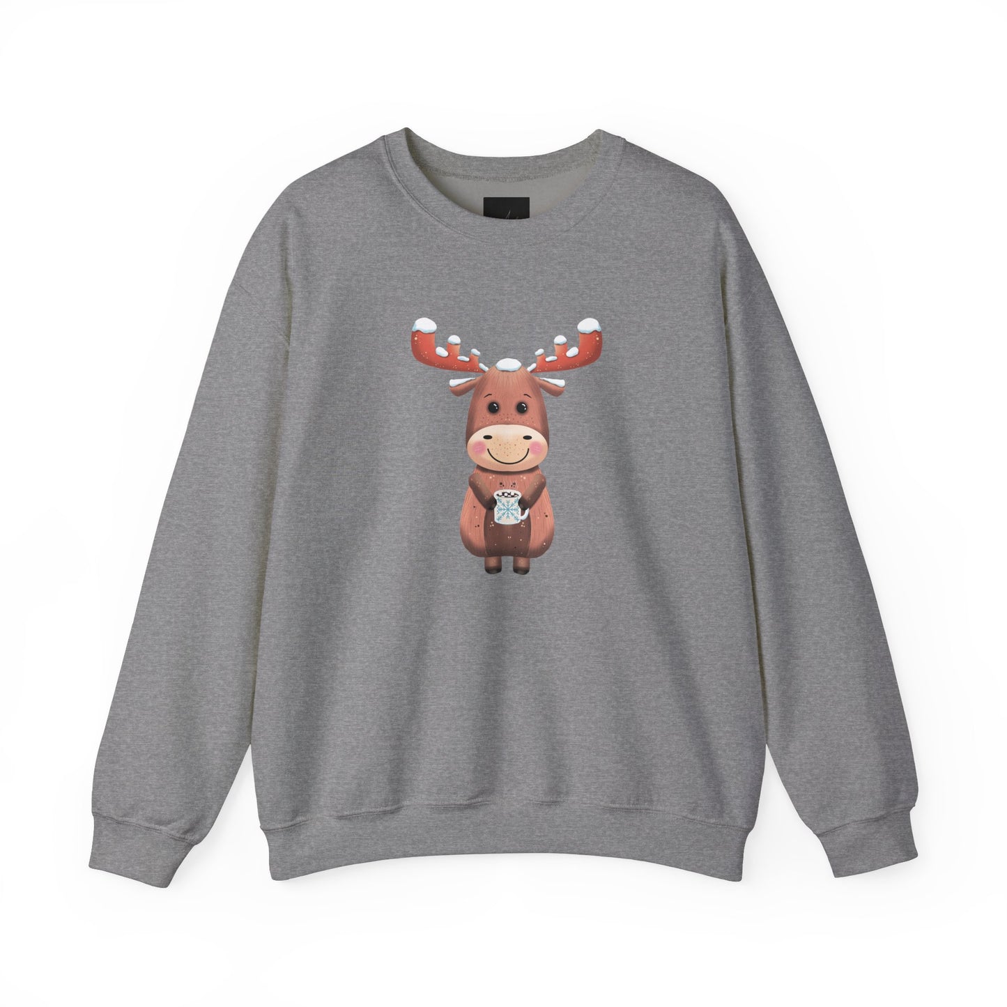 Moose Hot Chocolate Crewneck Sweatshirt by Anndria
