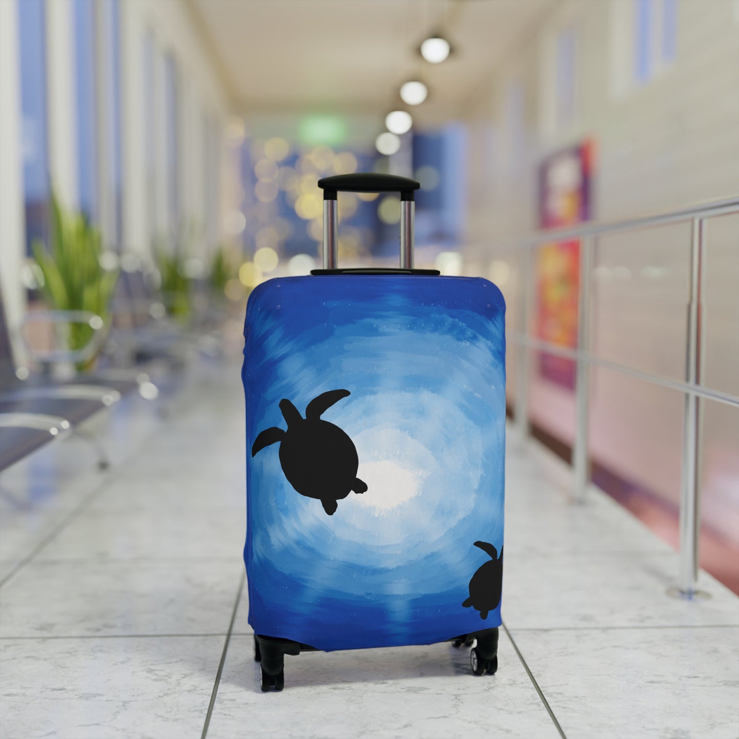 Ocean Turtle Luggage Cover - Travel in Style with Colorful Protection
