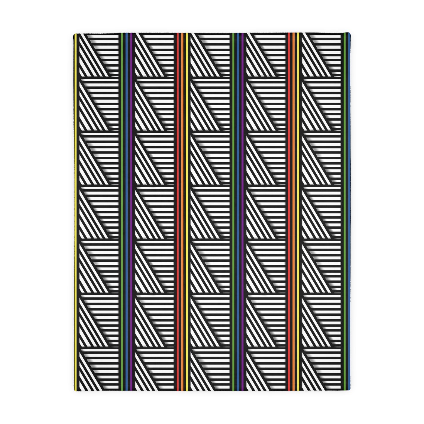 Geometric Pride Pattern Velveteen Microfiber Blanket - Cozy & Stylish Accent for Home