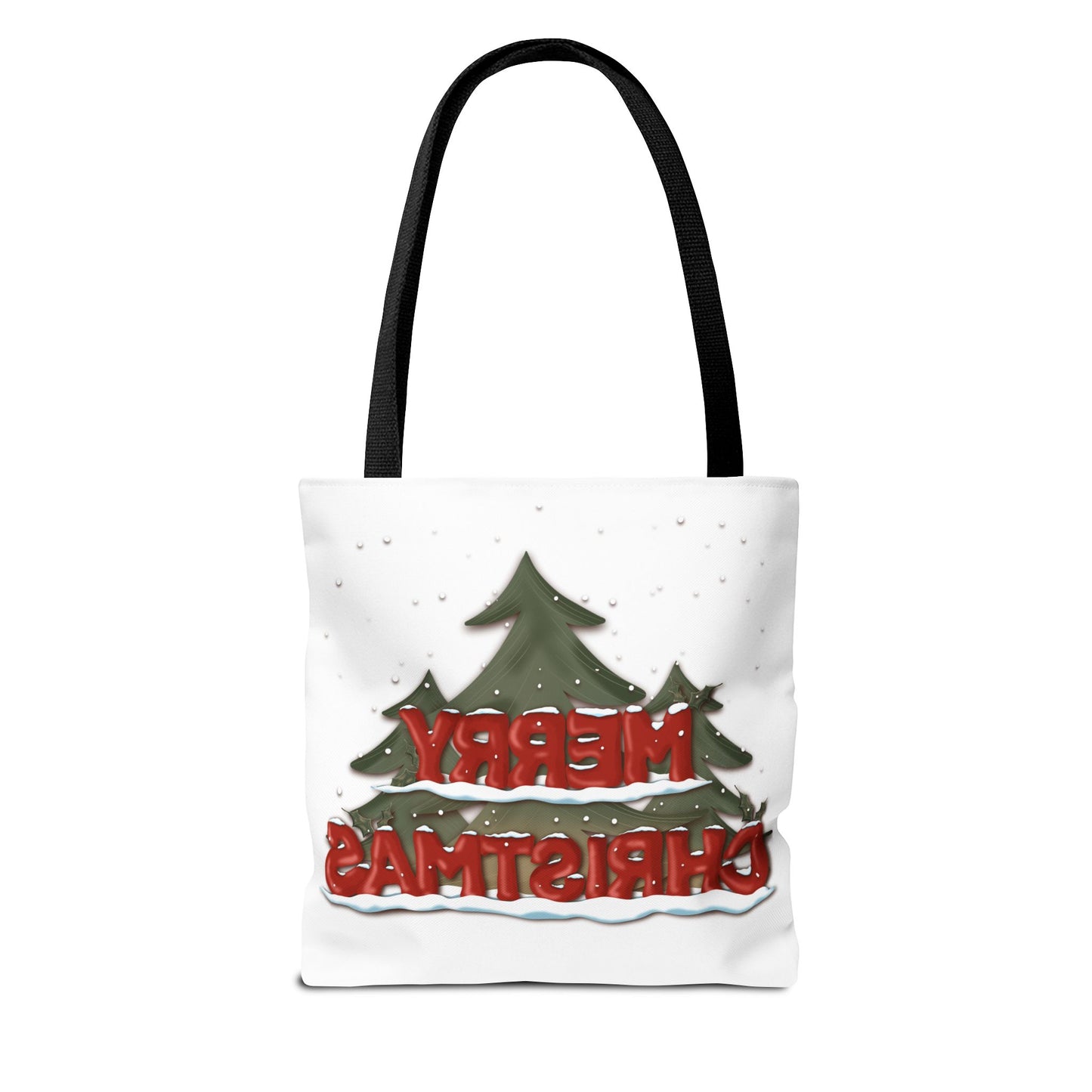 Christmas Tote Bag with Snow, Anndria Design