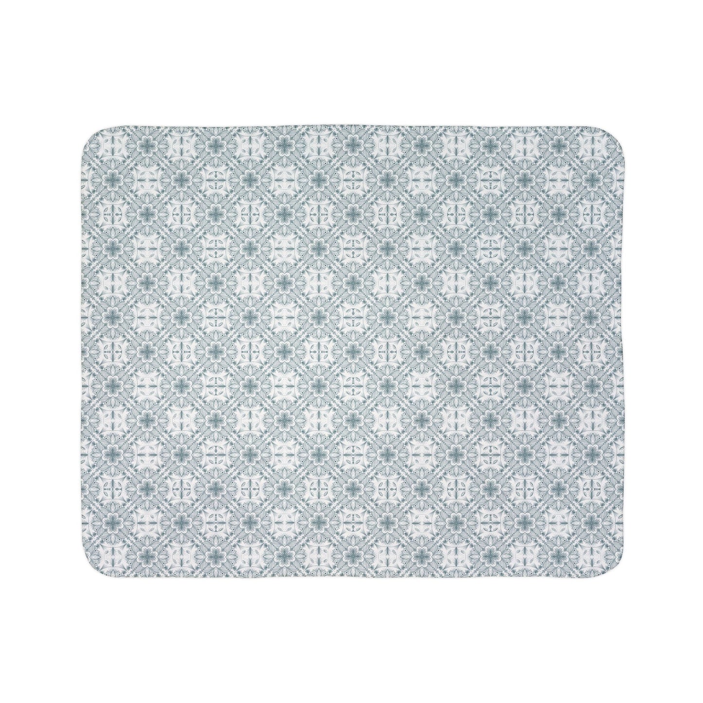 Cozy Fleece Sherpa Blanket - Botanical Design for Warmth and Comfort