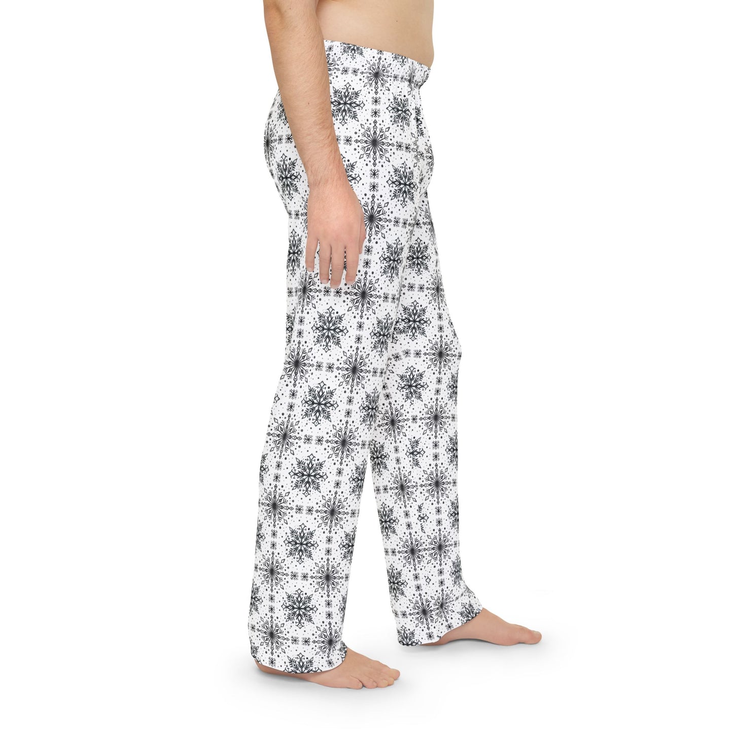 Snowflake Men's Pajama Pants - Watercolor Design by Anndria