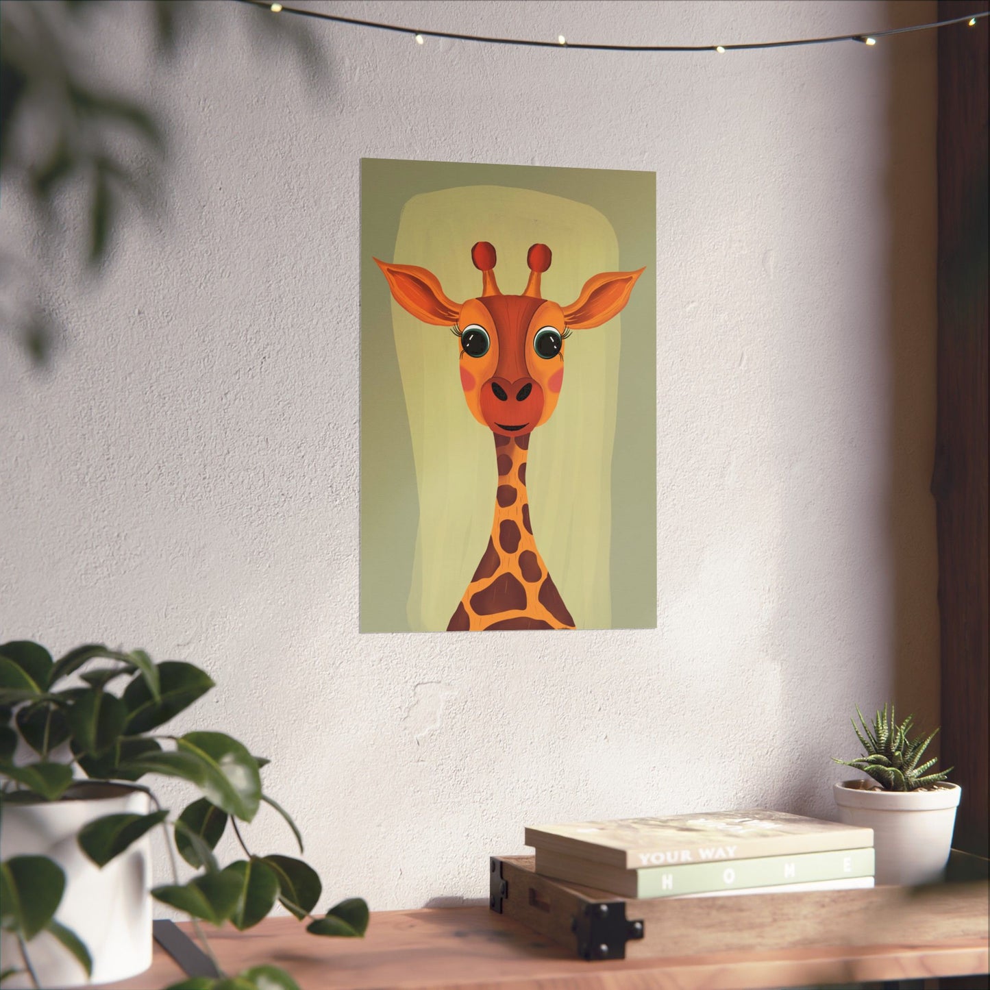 Vertical Poster, Giraffe Art Print, Matte Finish Wall Decor, Anndria Design, Giraffe Lover Gift, Nature Theme Decoration