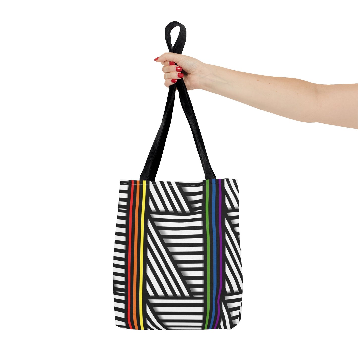 Colorful Striped Pride Tote Bag - Stylish & Versatile for Everyday Use