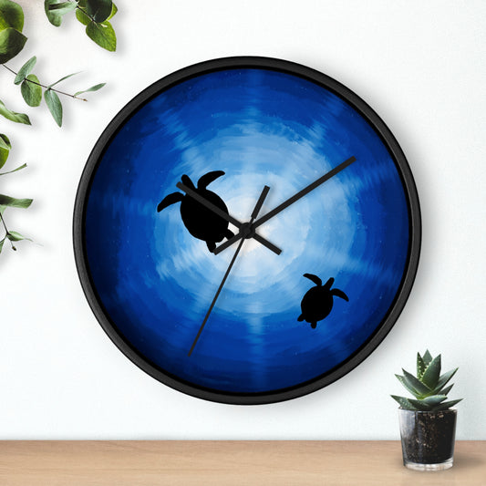Serene Ocean Turtle Wall Clock - Nautical Home Decor, Ideal Gift for Ocean Lovers