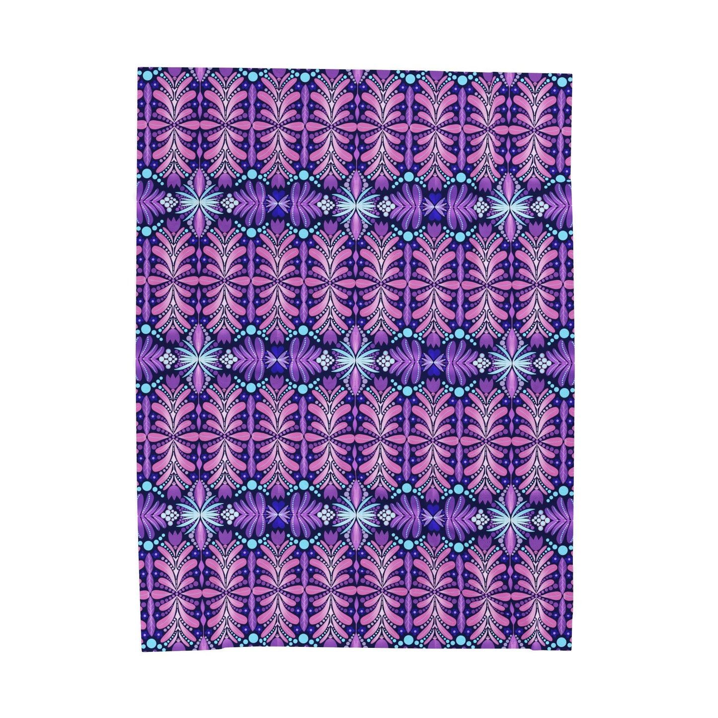 Vibrant Floral Velveteen Plush Blanket – Cozy Home Decor